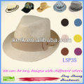 LSP35 Ningbo Lingshang Promotional Graceful Cream-colored Bowknot 100% Paper Straw cowboy hat